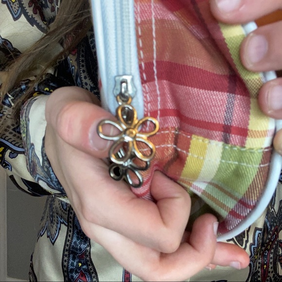 60s Style Plaid Circular Bag - Picture 3 of 4